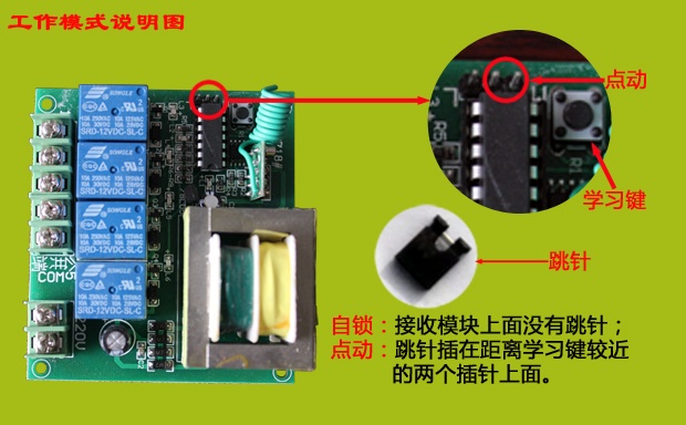 數碼無線遙控開關工作模式